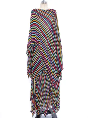 1970's Missoni Rainbow Striped Knit Ensemble