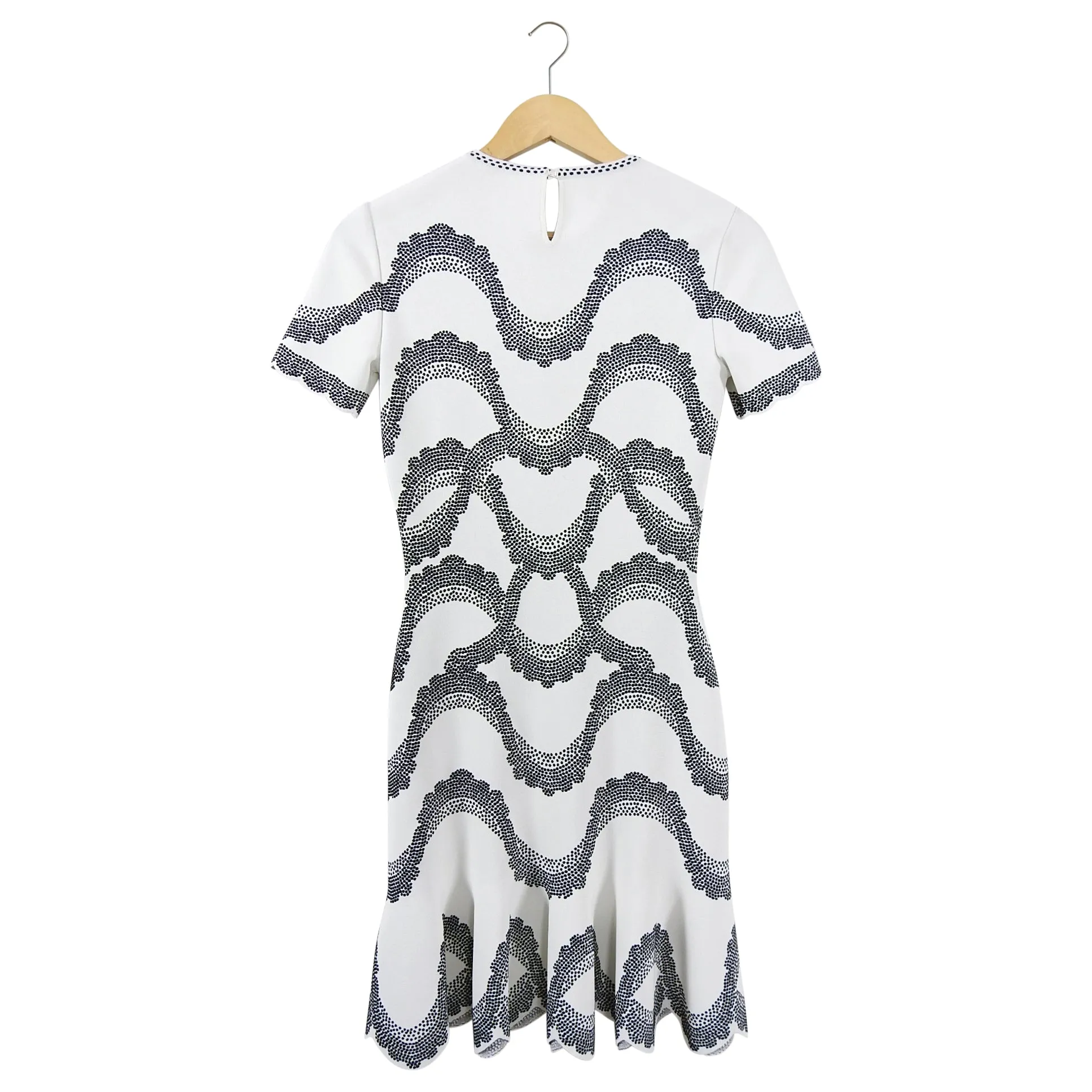 Alexander McQueen Knit Jacquard Short Sleeve Bodycon Dress - 6
