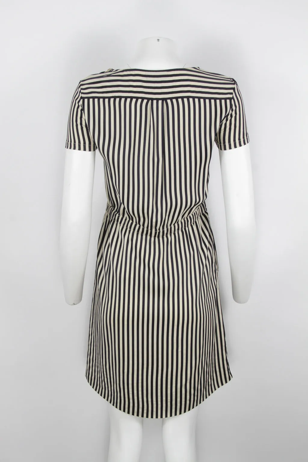 A.P.C striped viscose dress with elasticated waist - S