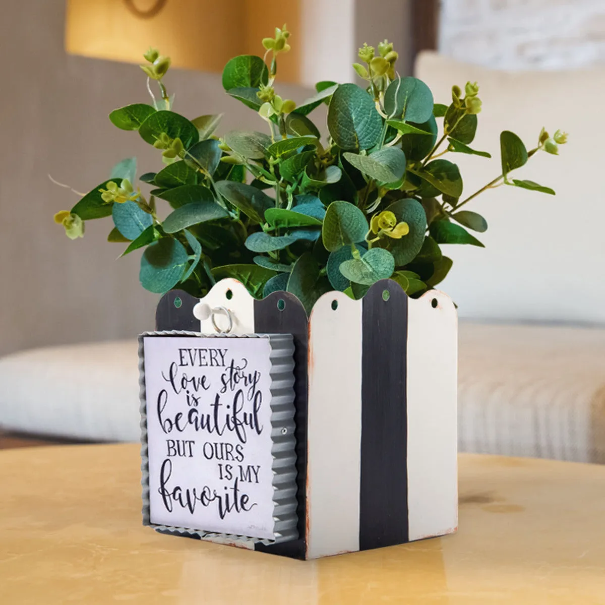 Black and White Display Planter
