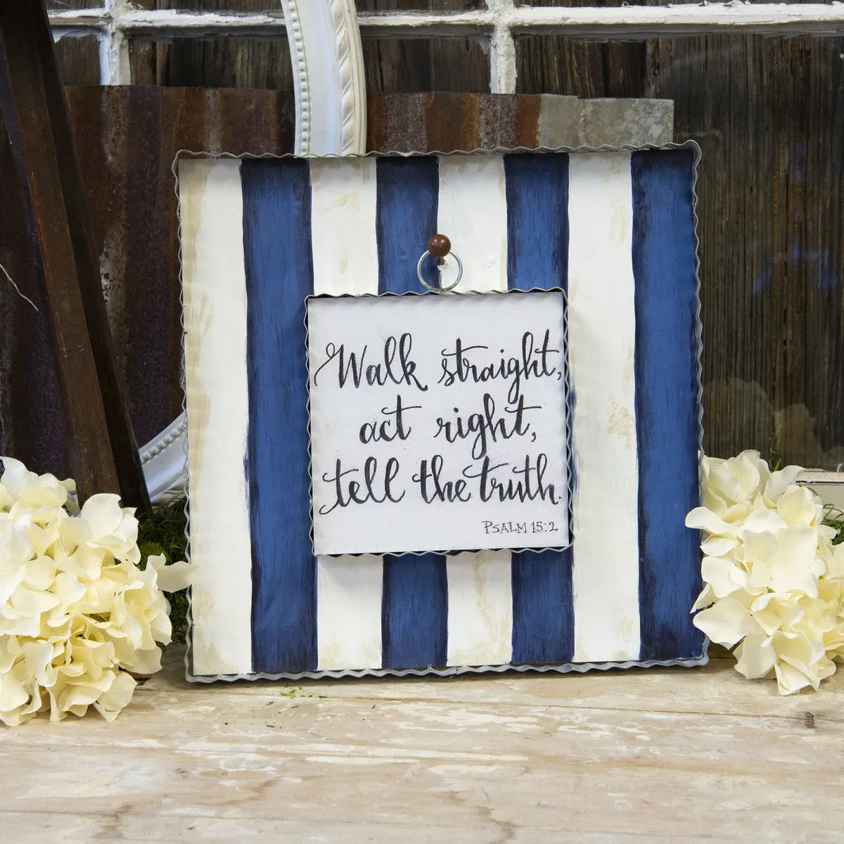 Blue and White Display Board