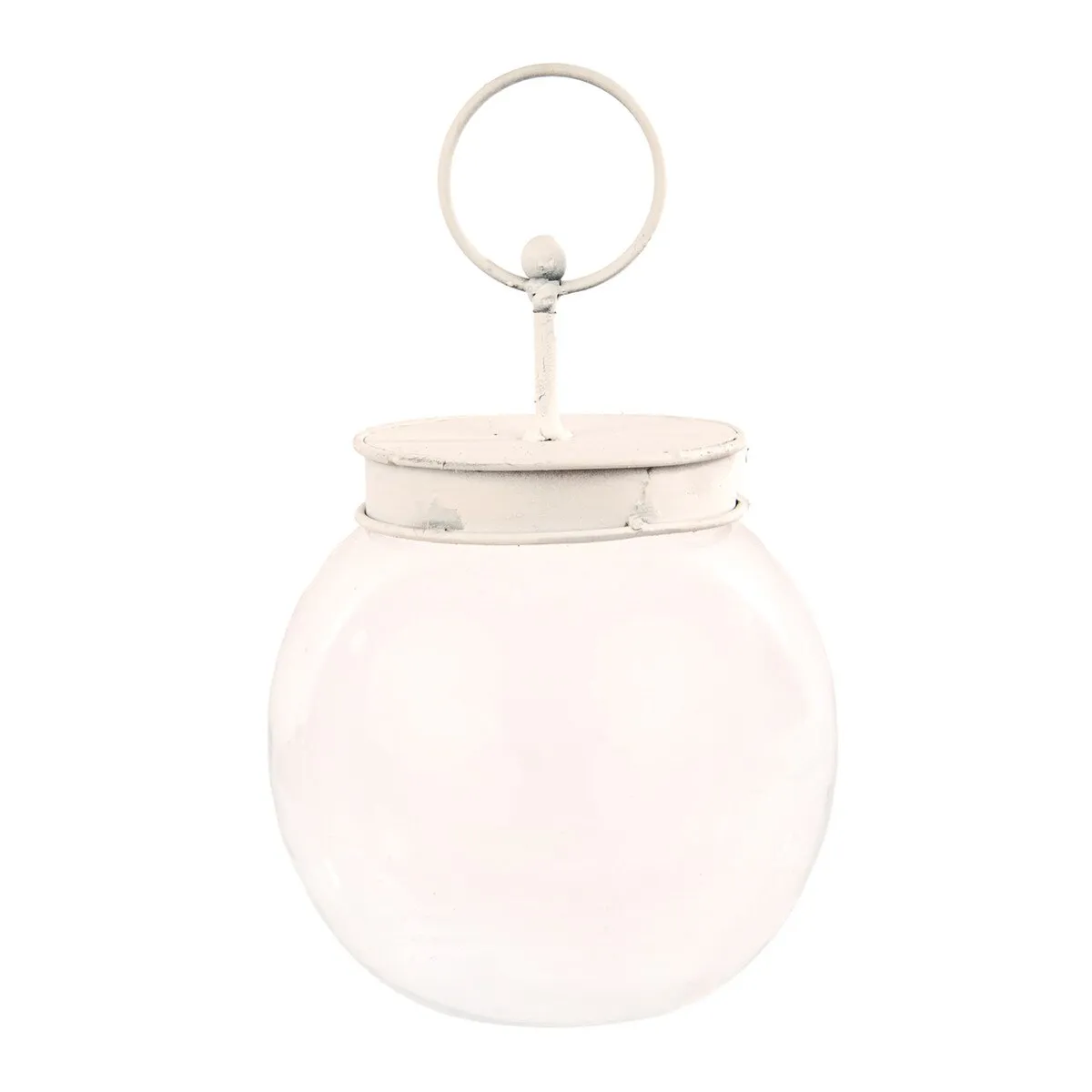 Bubble Jar with White Lid