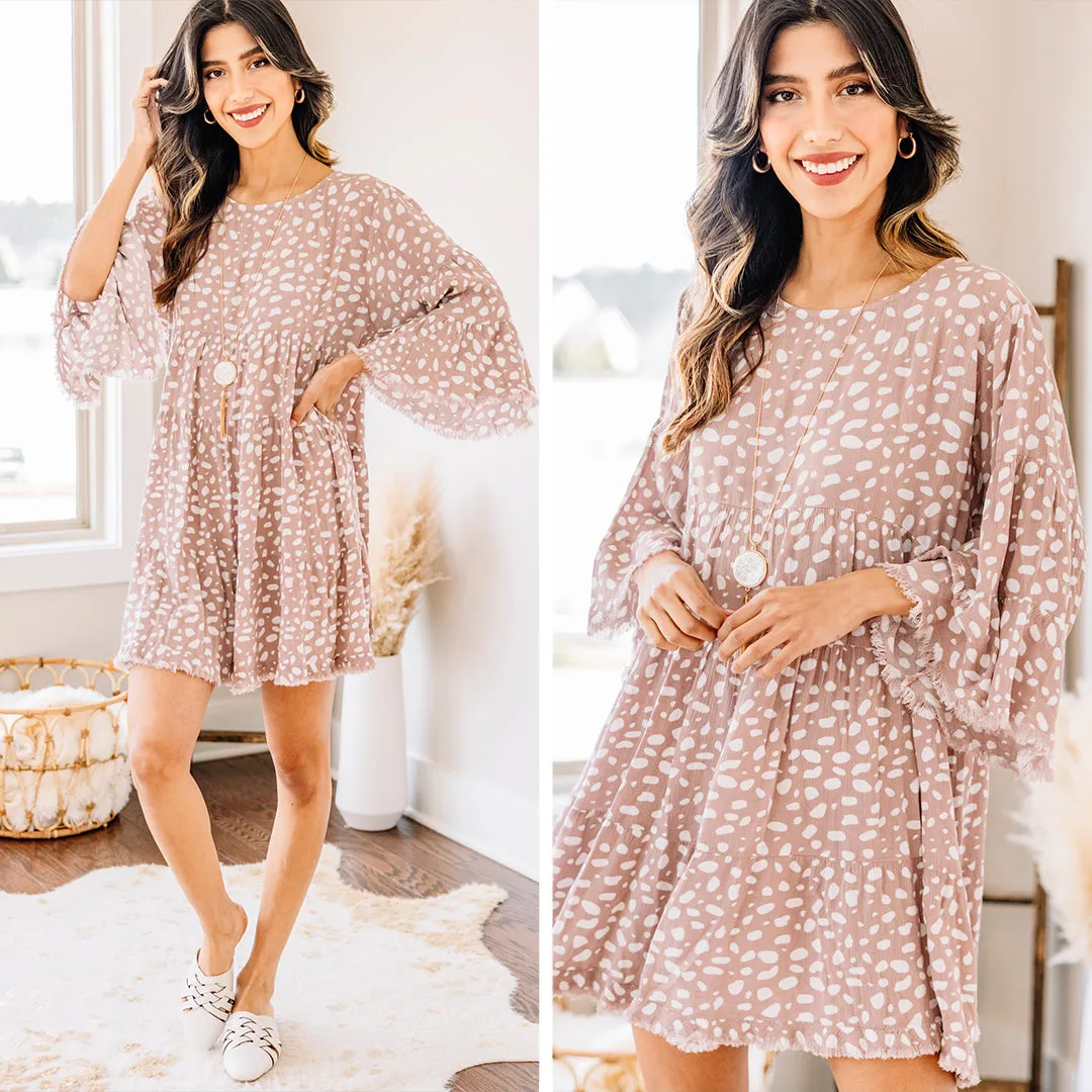 Create Your Own Happy Pale Mauve Spotted Dress