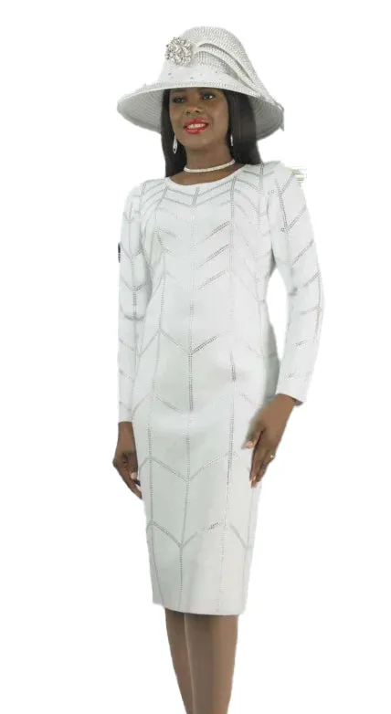 Lily And Taylor Dress 602-White