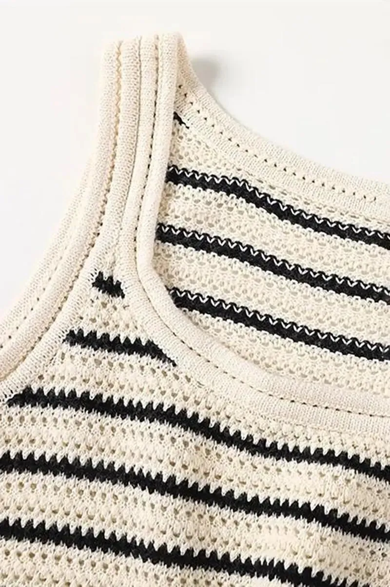 Loose Fit Striped Knit Dress
