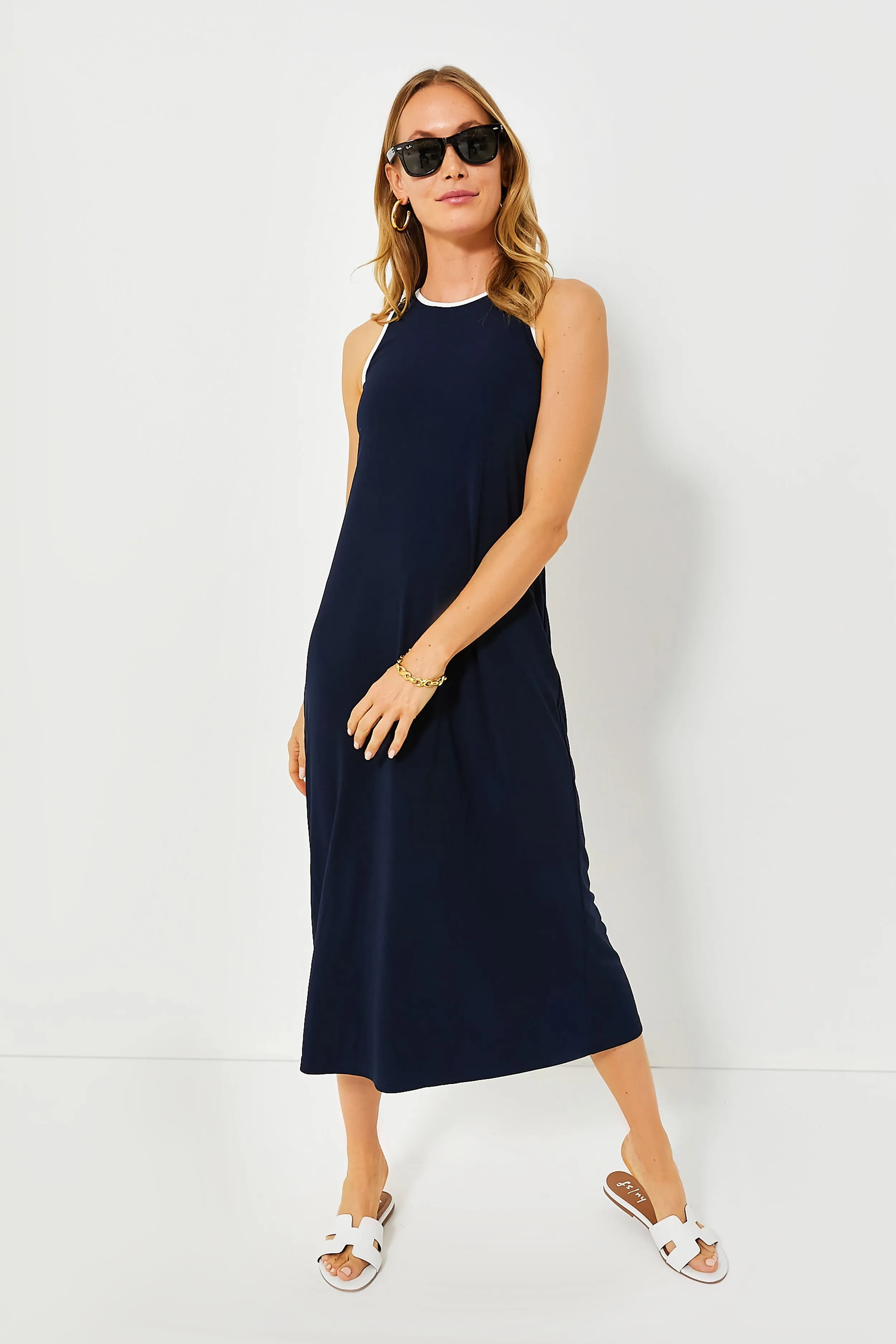 Navy Tori Racerback Dress
