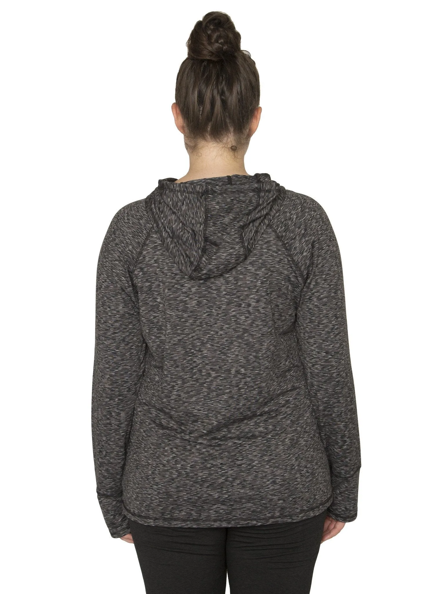 Plus Long Sleeve Space Dye Hoodie