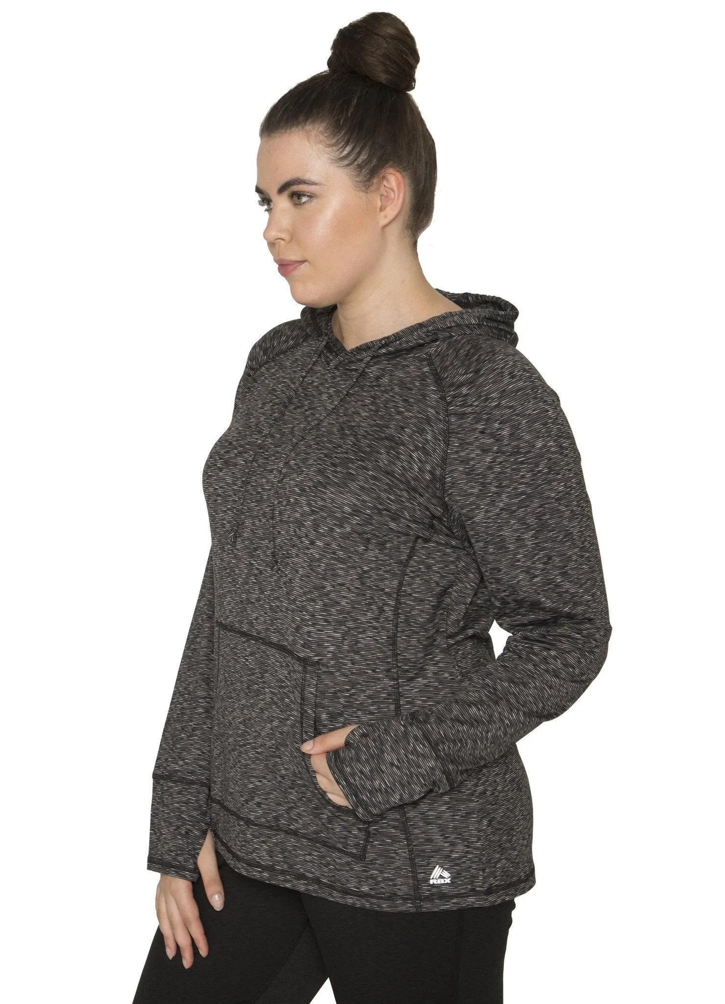 Plus Long Sleeve Space Dye Hoodie