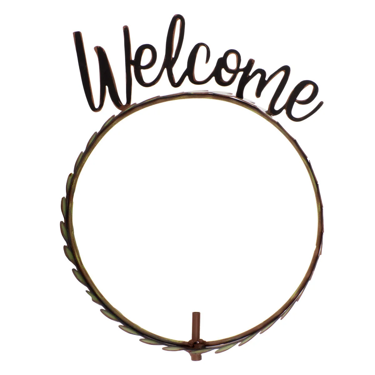 "Welcome" Wreath Finial Holder