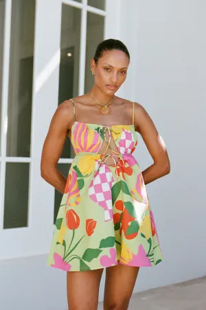 SAMPLE-Allie Babydoll Dress - Vaso Verde