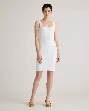 Square Neck Ribbed Knit Mini Dress
