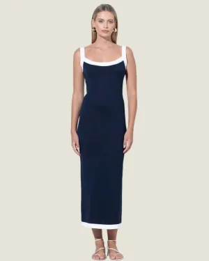 The Harbour Island: Sleeveless Knitted Midi Dress