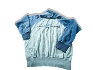 Vintage Argentina Grey colorblock hoodie in M|L25 W22|SKU 3936