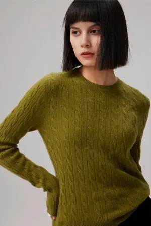 Vintage Cable Knit Crewneck Sweater