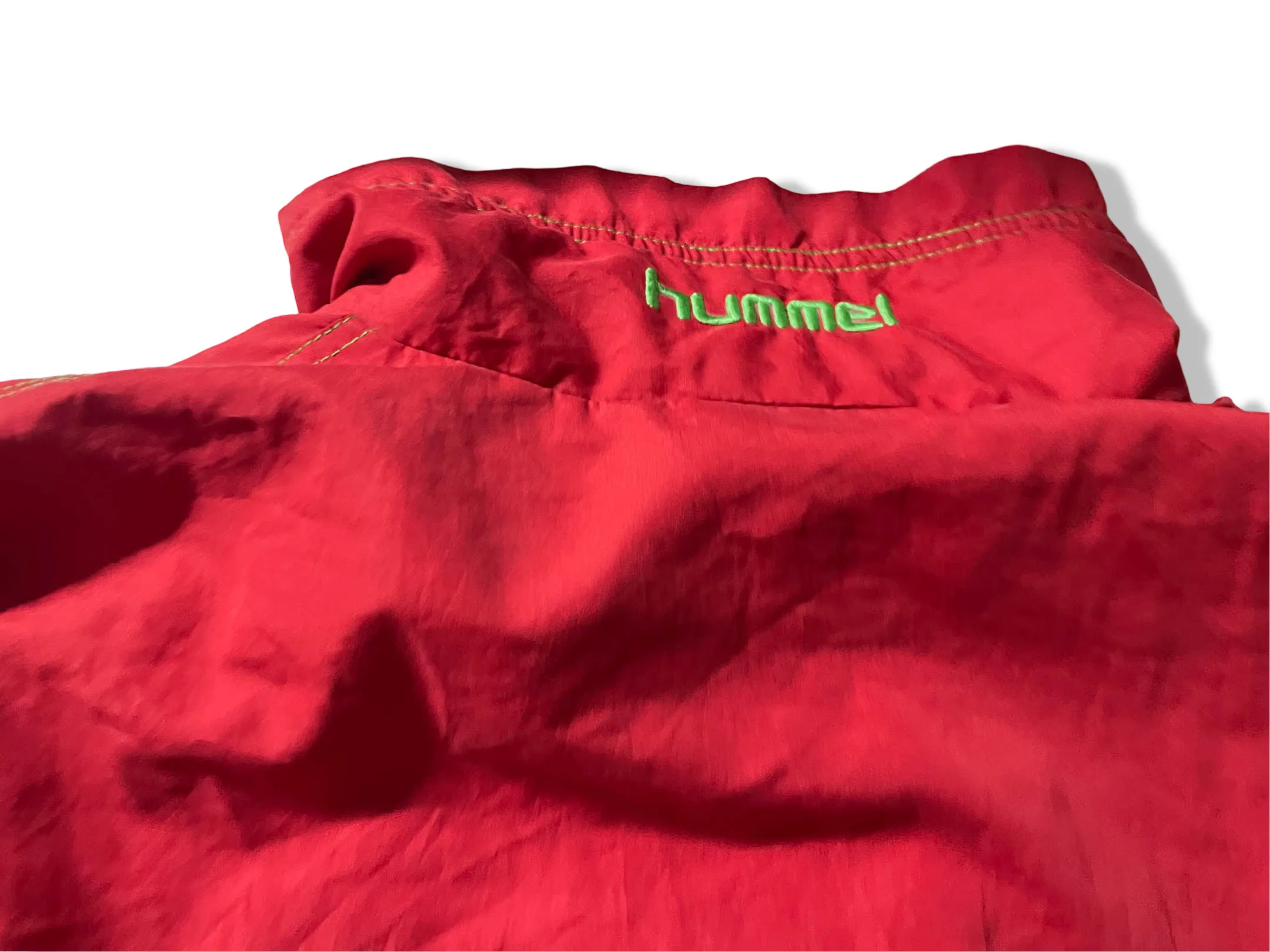 Vintage Hummel Alfs sport laden red wind breaker full zip in XL|L31 W29| SKU 4043
