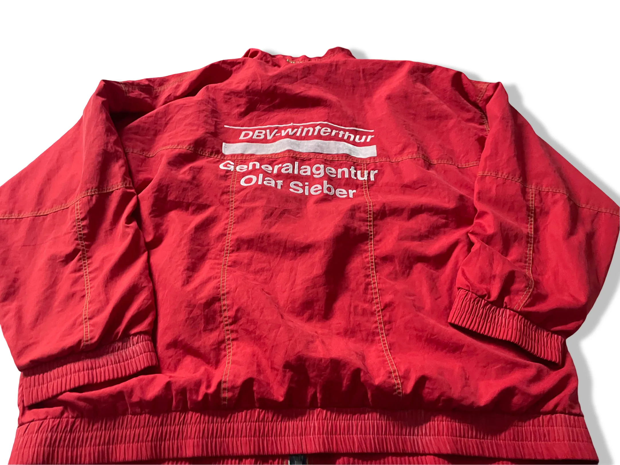Vintage Hummel Alfs sport laden red wind breaker full zip in XL|L31 W29| SKU 4043