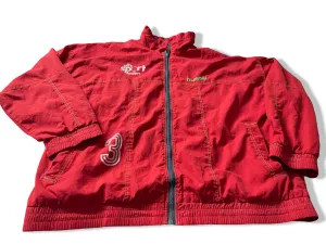 Vintage Hummel Alfs sport laden red wind breaker full zip in XL|L31 W29| SKU 4043