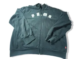 Vintage Men's Black Puma full zip high neck jacket in 2XL|L32W26|SKU 3889