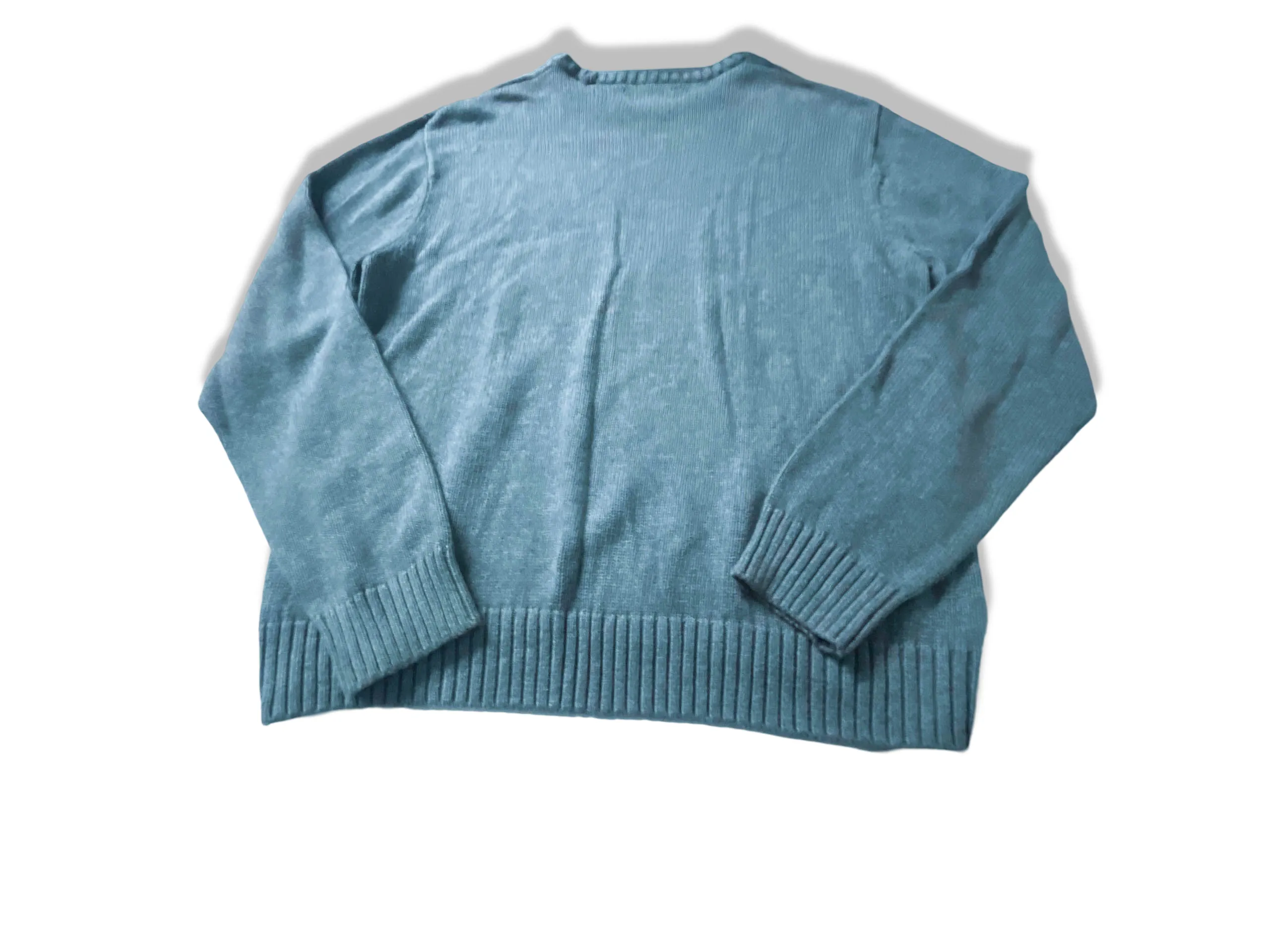 Vintage Men's Chaps 90's grey crew neck sweatshirt in XL|L30 W28|SKU 3948
