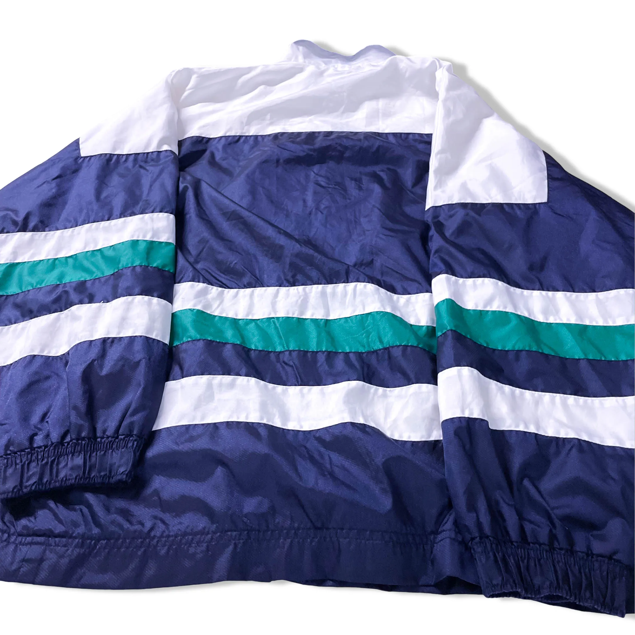 Vintage Men's Puma Castrol black multi stripe full zip jacket in S|L31 W22|SKU 3882