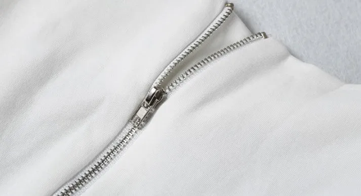 White Club Dress With Long Sleeves