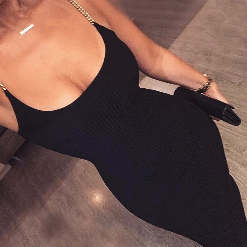 Women's Autumn Casual Knitted Sleeveless Sheath Long Dress