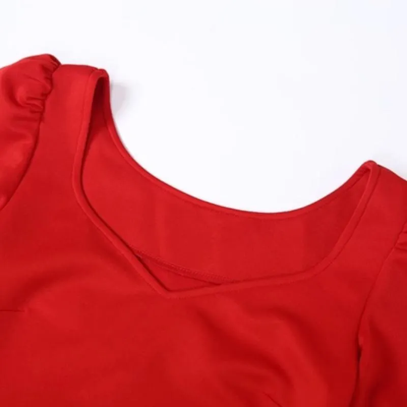 Women's Autumn V-Neck Bodycon Stretchy Mini Dress