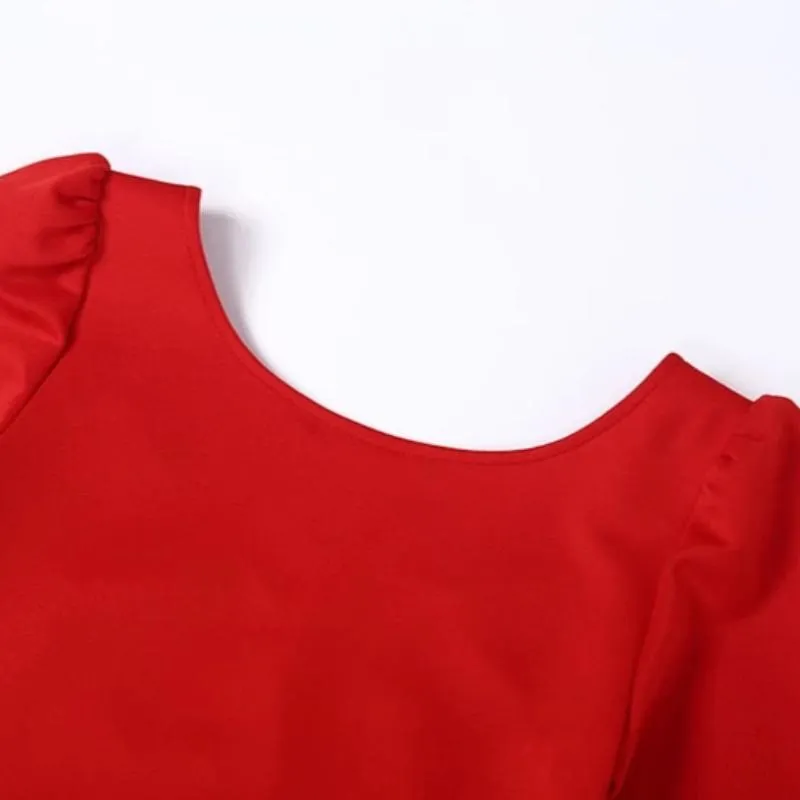 Women's Autumn V-Neck Bodycon Stretchy Mini Dress