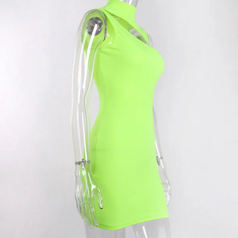 Women's Summer Casual Stretchy High Neck Dress
