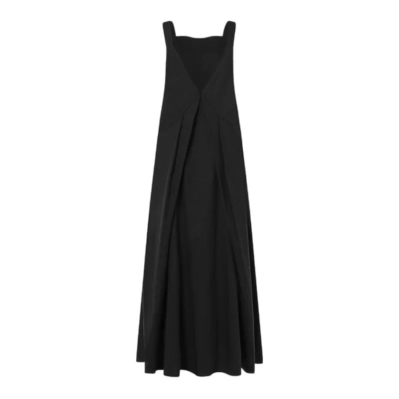 Women's Summer Sleeveless V-Neck Cotton Dress | Plus Size