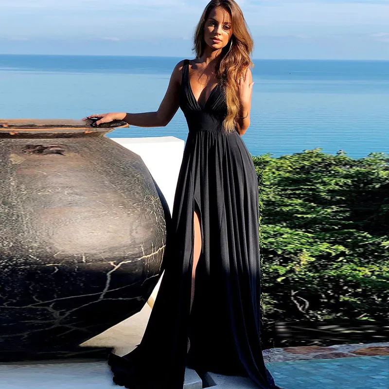 Women's Summer Sleeveless V-Neck Long Dress