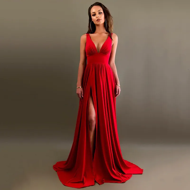 Women's Summer Sleeveless V-Neck Long Dress