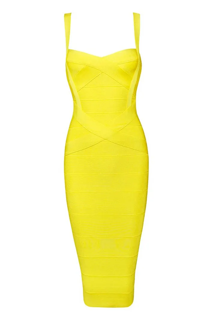 Women's Summer Spandex V-Neck Sheath Midi Dress
