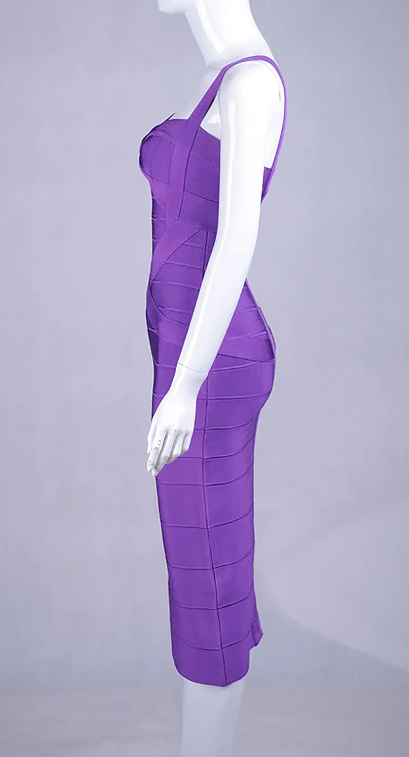 Women's Summer Spandex V-Neck Sheath Midi Dress
