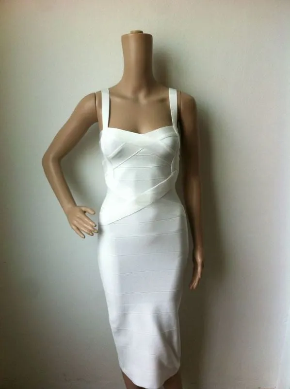 Women's Summer Spandex V-Neck Sheath Midi Dress