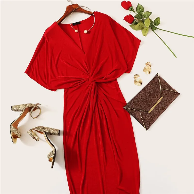 Women's Summer V-Neck Sheath Dress