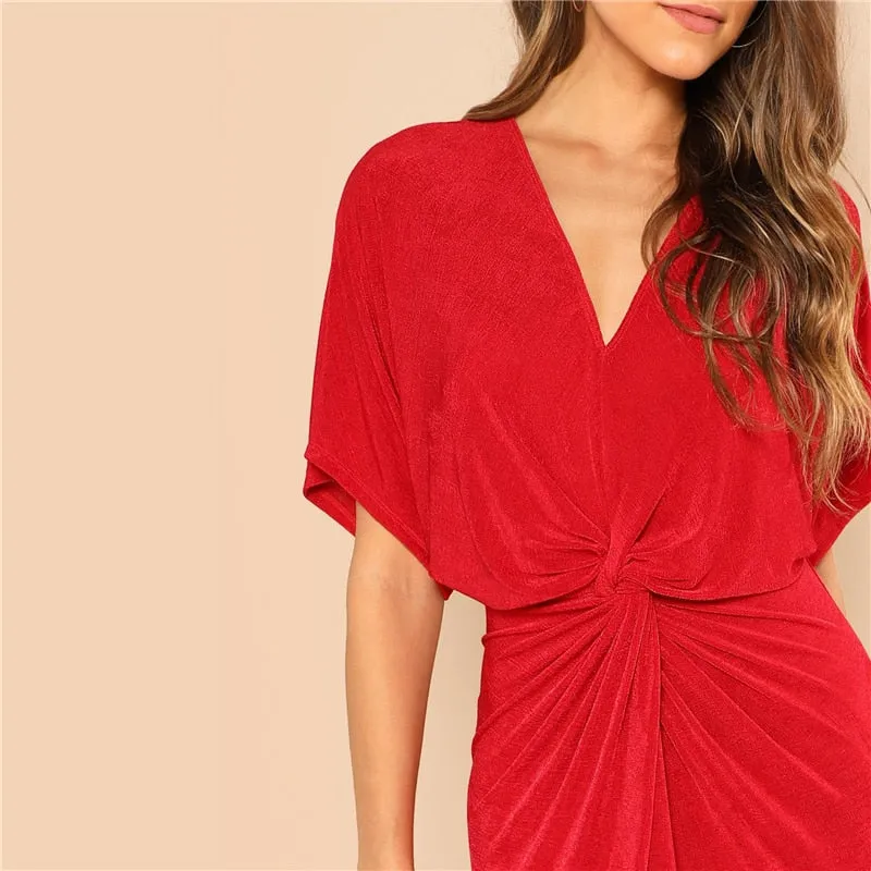 Women's Summer V-Neck Sheath Dress