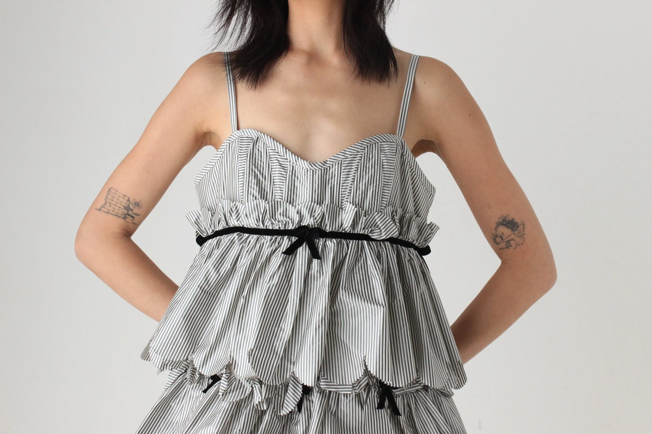 Y2K MARC JACOBS Silk Taffeta Voluminous Ruffle Dress